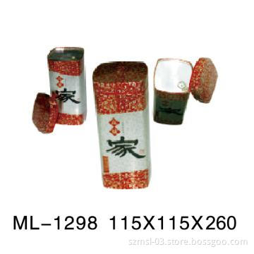 rectangular tea tin box